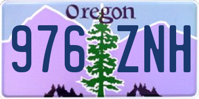 OR license plate 976ZNH