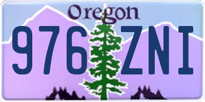 OR license plate 976ZNI