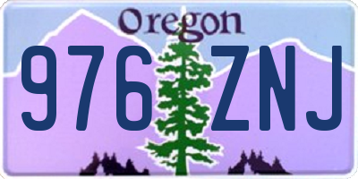 OR license plate 976ZNJ