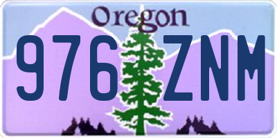 OR license plate 976ZNM
