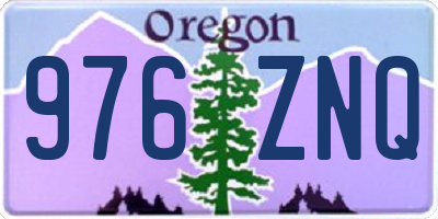OR license plate 976ZNQ
