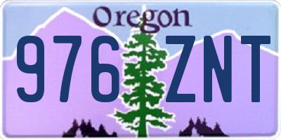 OR license plate 976ZNT