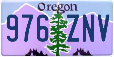 OR license plate 976ZNV