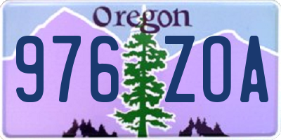 OR license plate 976ZOA
