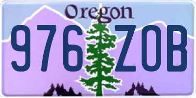 OR license plate 976ZOB