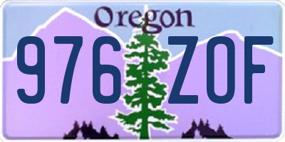 OR license plate 976ZOF