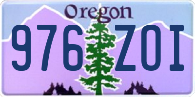 OR license plate 976ZOI