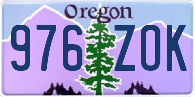 OR license plate 976ZOK