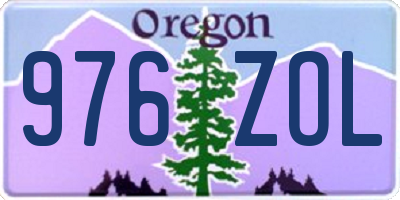 OR license plate 976ZOL