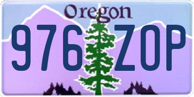 OR license plate 976ZOP