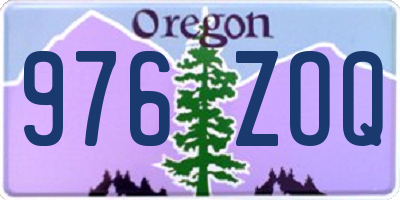 OR license plate 976ZOQ