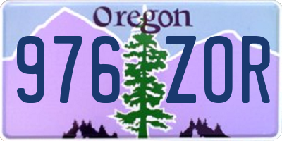 OR license plate 976ZOR