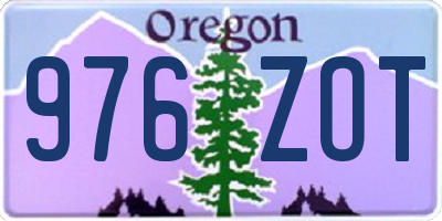 OR license plate 976ZOT
