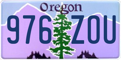 OR license plate 976ZOU