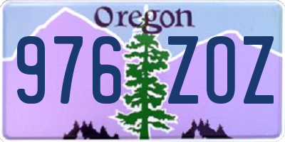 OR license plate 976ZOZ