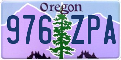 OR license plate 976ZPA