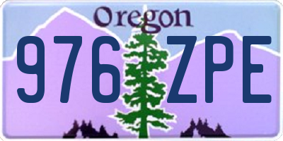 OR license plate 976ZPE