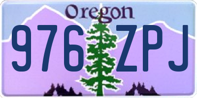OR license plate 976ZPJ