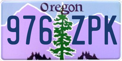 OR license plate 976ZPK
