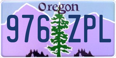 OR license plate 976ZPL