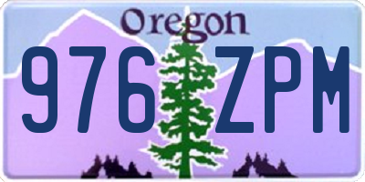 OR license plate 976ZPM