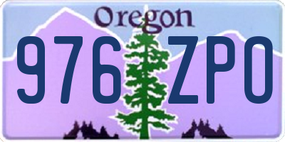 OR license plate 976ZPO