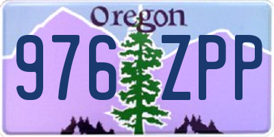 OR license plate 976ZPP