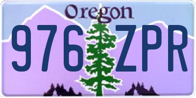 OR license plate 976ZPR