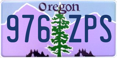 OR license plate 976ZPS