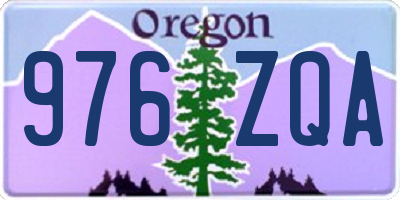 OR license plate 976ZQA