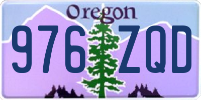 OR license plate 976ZQD