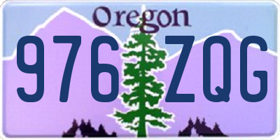 OR license plate 976ZQG
