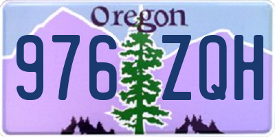OR license plate 976ZQH