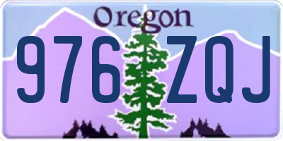 OR license plate 976ZQJ