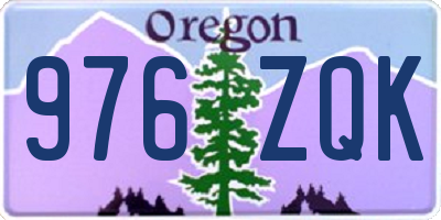 OR license plate 976ZQK
