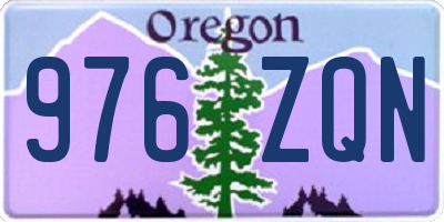 OR license plate 976ZQN