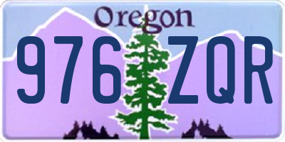OR license plate 976ZQR