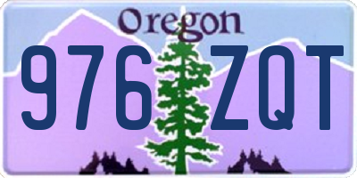 OR license plate 976ZQT