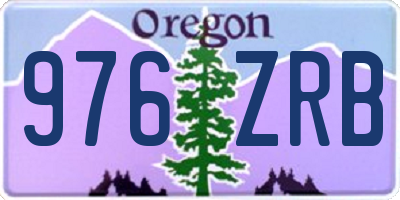 OR license plate 976ZRB