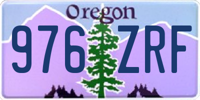 OR license plate 976ZRF