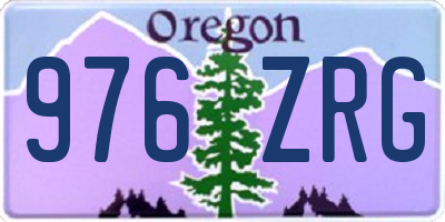 OR license plate 976ZRG