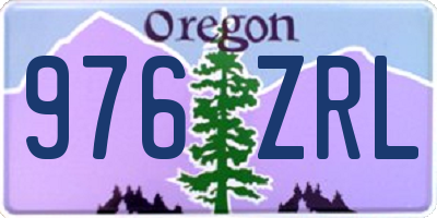 OR license plate 976ZRL