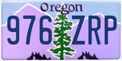 OR license plate 976ZRP