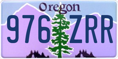 OR license plate 976ZRR