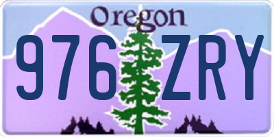 OR license plate 976ZRY