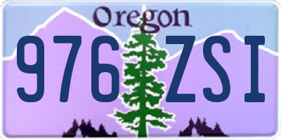 OR license plate 976ZSI