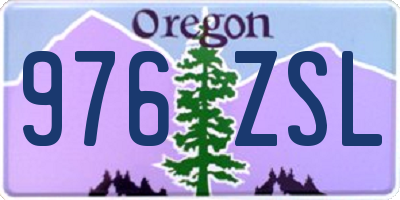 OR license plate 976ZSL