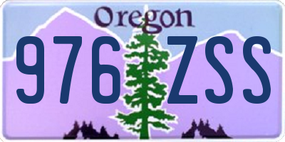 OR license plate 976ZSS