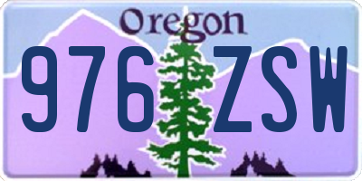 OR license plate 976ZSW