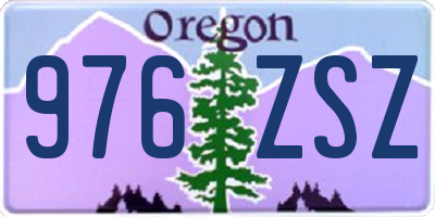 OR license plate 976ZSZ